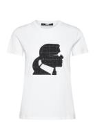 Boucle Profile T-Shirt White Karl Lagerfeld