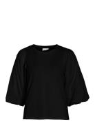 Vidaya 2/4 O-Neck Top Black Vila