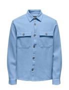Onsmar Ovr Solid Ls Shirt Fd Blue ONLY & SONS