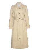 Cotton Trench Coat With Shirt Collar Beige Mango