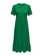 Onlmay Life S/S Peplum Calf Dress Jrs Green ONLY