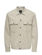 Onskennet Ls Linen Overshirt Noos Beige ONLY & SONS