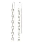 Live Recycled Chain Earrings Silver Pilgrim