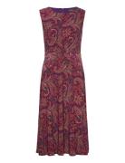 Paisley Twist-Front Jersey Dress Red Lauren Ralph Lauren