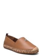 Th Leather Flat Espadrille Brown Tommy Hilfiger