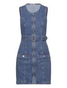 Sl Belted Zip Dress Bh7036 Blue Tommy Jeans