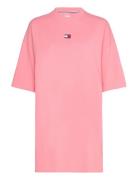 Tjw Badge Tee Dress Pink Tommy Jeans
