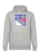 New York Rangers Primary Logo Graphic Hoodie Grey Fanatics