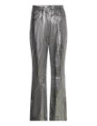 Striped Leather Pants Silver REMAIN Birger Christensen