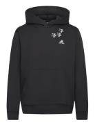 Scribble Fleece Hoodie Black Adidas Sportswear