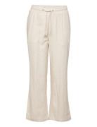 Grcamille Linen Pants Beige Grunt