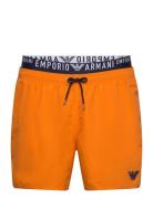 Mens Woven Boxer Orange Emporio Armani