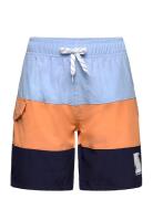 Swim Long Shorts, Colorblock Patterned Color Kids