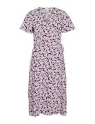 Vilovie S/S Wrap Midi Dress - Noos Purple Vila