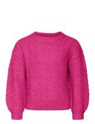 Vmella Ls O-Neck Pullover Ga Girl Noos Purple Vero Moda Girl