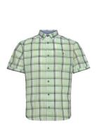 Checked Slubyarn Shirt Green Tom Tailor