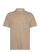 Duke Linen Polo Ss Beige Gabba