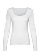 Onlea L/S 2-Way Deep Neck Top Jrs Noos White ONLY