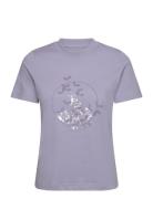 Agen Regular Tee With Print Purple Tamaris Apparel