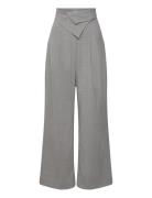 Folded Waist Tailoring Trousers Grey Les Coyotes De Paris