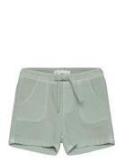 Cotton Shorts With Elastic Waist Green Mango