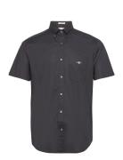 Reg Classic Poplin Ss Shirt Black GANT