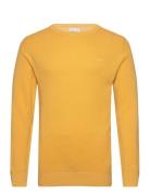 Cotton Pique C-Neck Yellow GANT