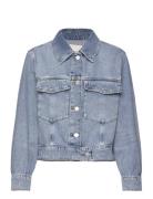 Cropped Denim Jacket Blue GANT