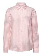 Rel Striped Linen Shirt Pink GANT
