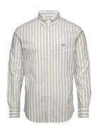 Reg Wide Poplin Stripe Shirt Green GANT