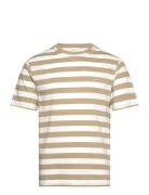 Stripe Ss T-Shirt Beige GANT
