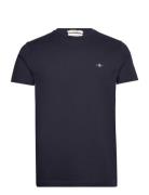 Slim Pique Ss T-Shirt Blue GANT