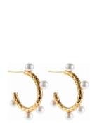 Palma Hoop 5 Pearls Gold By Jolima