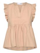 Slfblair-Ida Sl Top Noos Beige Selected Femme