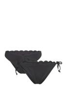 Scallop 2 Pack Cheeky High Leg R Black Hunkemöller