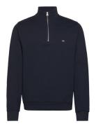 Terrance Organic Cotton Half-Zip Sweatshirt Navy Lexington Clothing