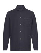 Linen Shirt Jacket Navy Morris