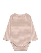 Body Ls Striped Rib Pink Huttelihut