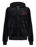 Luxe Diamante Zip Thru Hoodie Black Juicy Couture