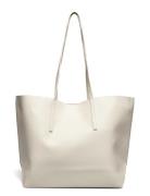 Pebbled Effect Shopper Bag Cream Mango