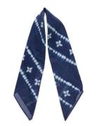 Printed Cotton Scarf Blue Mango