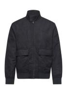 Suede-Effect Jacket With Zip Navy Mango