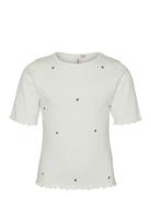 Vmlavender Francis Emb Ss Top Jrs Girl White Vero Moda Girl