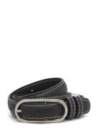 Glossy Nola Leather Belt Black Becksöndergaard