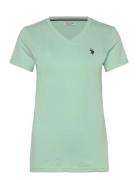 Uspa V Neck Tee Assia Women Green U.S. Polo Assn.