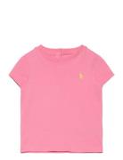 Cotton Jersey Crewneck Tee Pink Ralph Lauren Baby