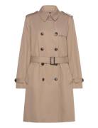 Cotton Db Slim Fit Trench Beige Tommy Hilfiger