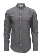 Mouliné Stretch Shirt L/S Grey Lindbergh