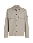 Cotton Nylon Overshirt Beige Calvin Klein