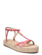 Payton Nappa Leather Espadrille Pink Lauren Ralph Lauren